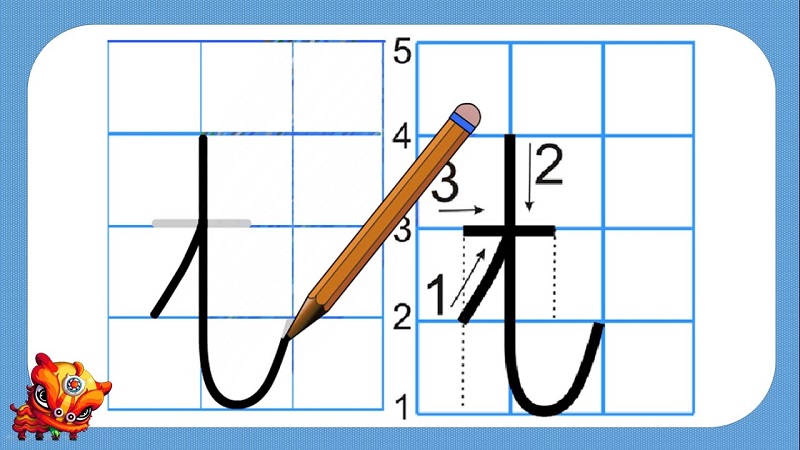 Cách viết chữ t thường trong tiếng Việt. (Ảnh: Sưu tầm Internet)