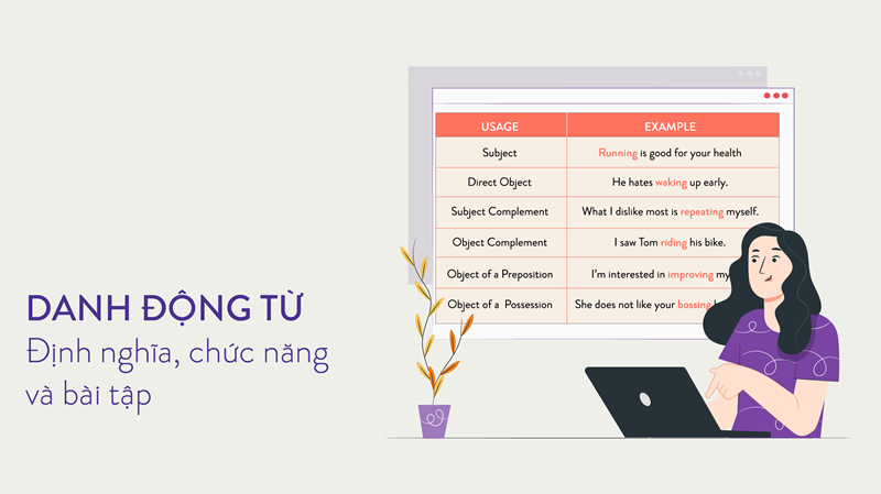 Danh động từ. (Ảnh: Sưu tầm Internet)