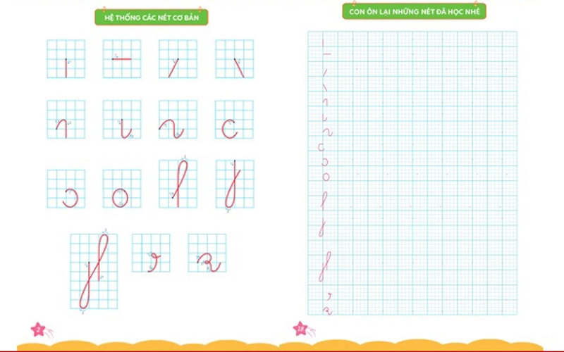 Bước đầu tập bé viết những nét đơn giản. (Ảnh: Sưu tầm Internet)