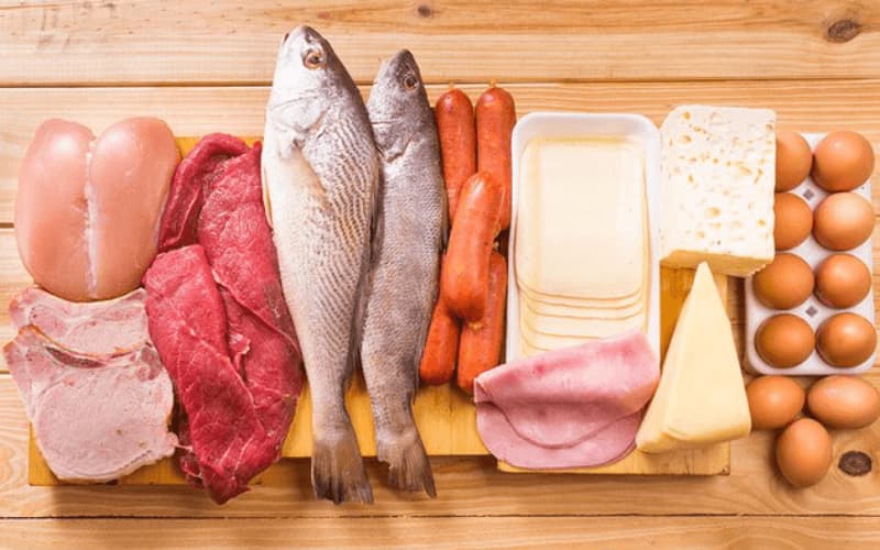 Thực phẩm chứa nhiều chất đạm. (Ảnh: Sưu tầm Internet)