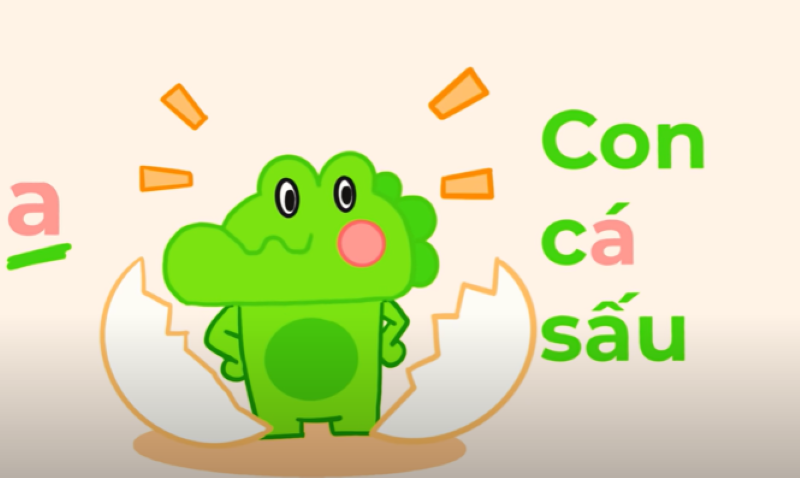 Bài hát song ngữ “A con cá sấu”. (Ảnh: Sưu tầm Internet)