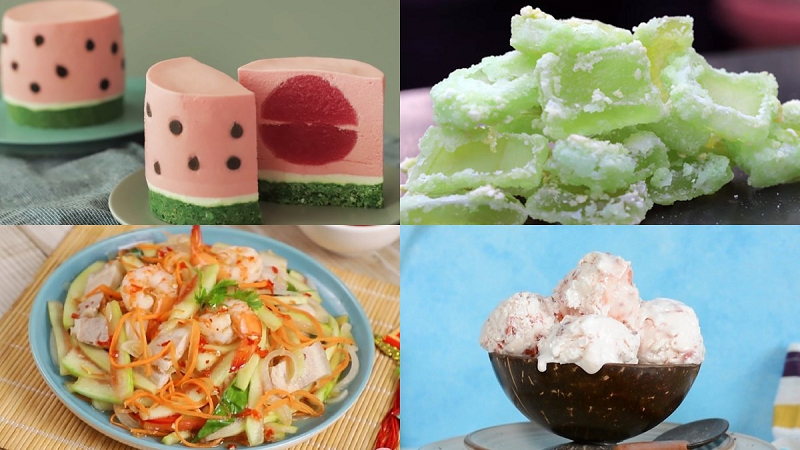 Một số món ăn độc đáo từ dưa hấu mà bạn chưa biết. (Ảnh: Sưu tầm Internet)