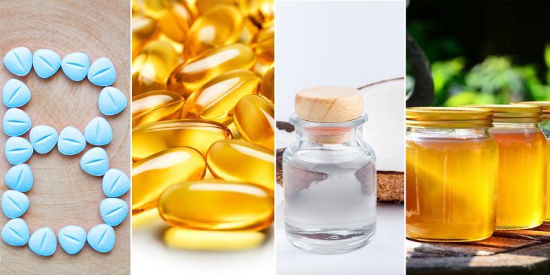 Làm mặt nạ vitamin B1 cùng vitamin E. (Ảnh: Sưu tầm Internet)