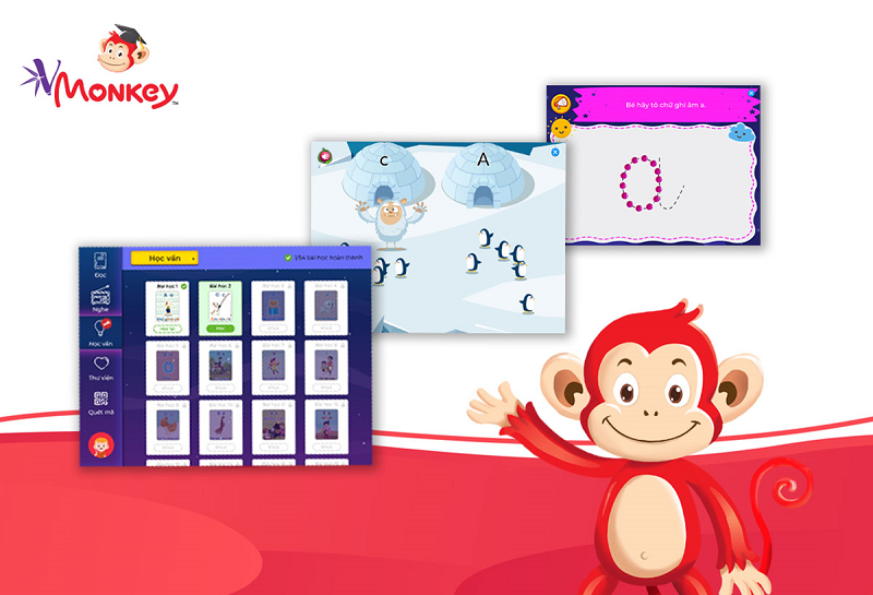 Sử dụng VMonkey - Cải thiện khả năng học tập giờ Việt mang đến trẻ con sớm nhất có thể. (Ảnh: Monkey)