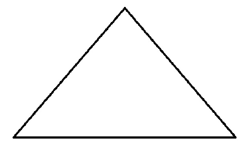 Vẽ thêm hai đường thẳng để hình trên có 5 hình tam giác. (Ảnh: Sưu tầm Internet)
