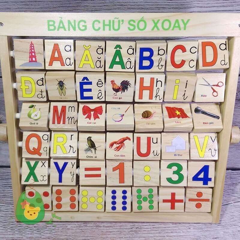 Bộ bảng chữ cái tiếng Việt dạng xoay. (Ảnh: Sưu tầm Internet)