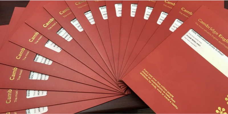 Chứng chỉ KET. (Ảnh: Sưu tầm Internet)