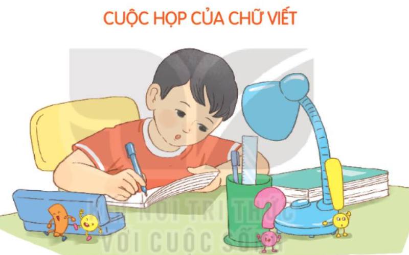 Bài cuộc họp của chữ viết. (Ảnh: Chụp SGK)