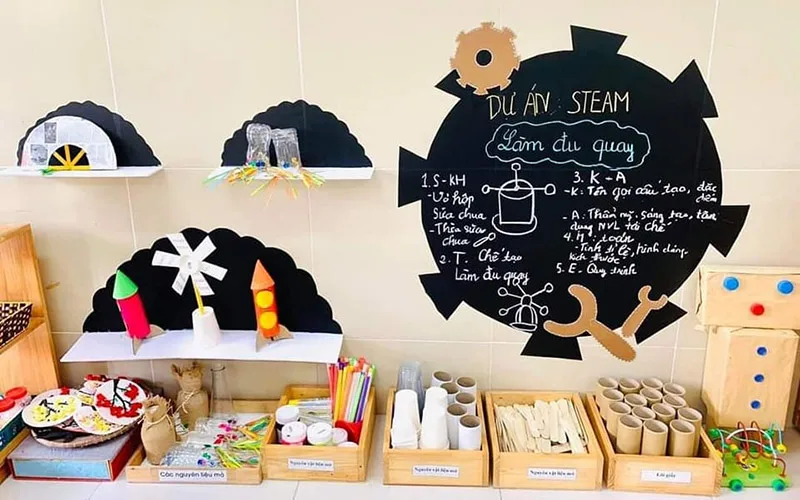 Dự án STEAM mầm non kết nối kiến thức với thực tiễn, khơi dậy hứng thú học tập. (Ảnh: Sưu tầm Internet)