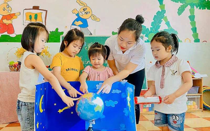 Trường mầm non tư thục có quy mô lớp học nhỏ. (Ảnh: Sưu tầm Internet)