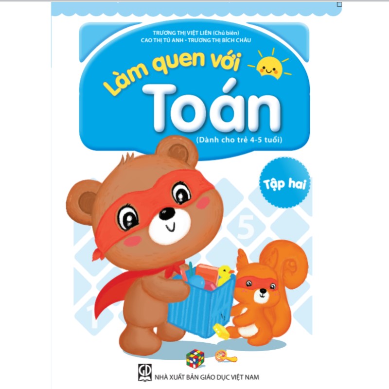 Thông tin về sách Làm quen với toán cho trẻ 4-5 tuổi. (Ảnh: Sưu tầm internet)