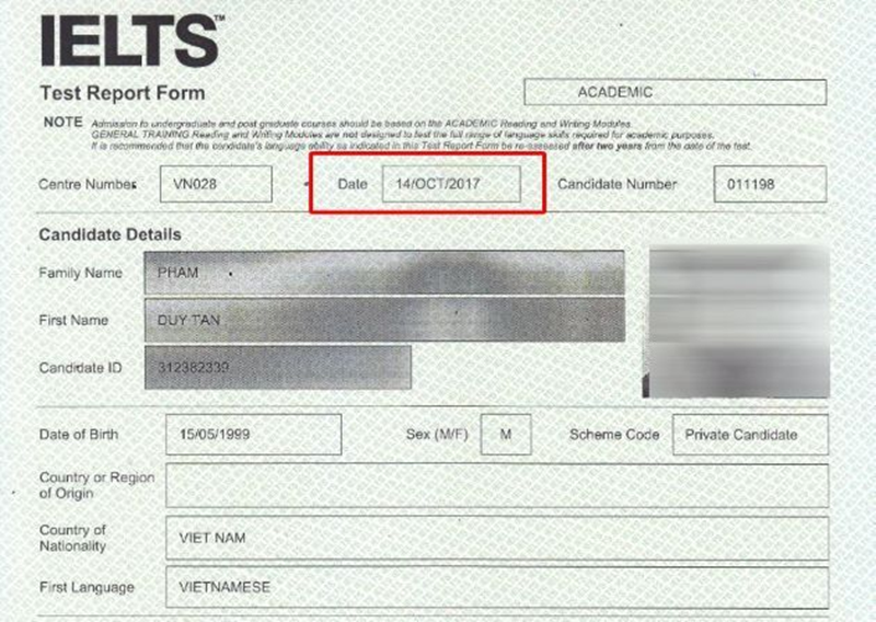 Ngày cấp chứng chỉ IELTS. (Ảnh: Sưu tầm Internet)