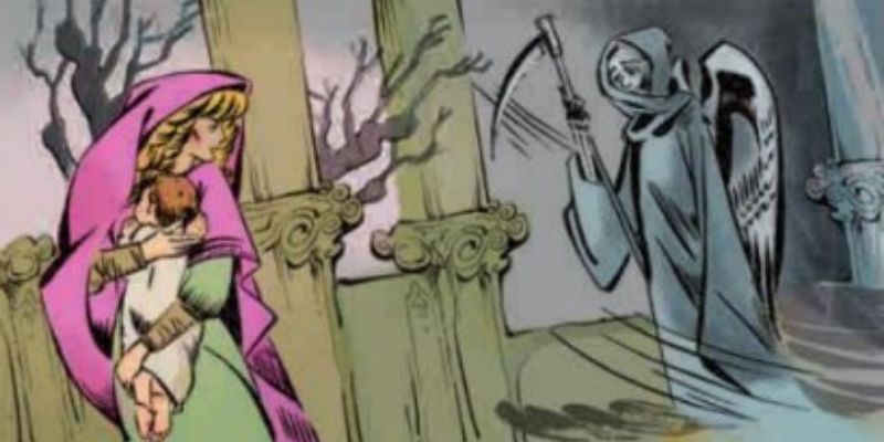 Tập đọc kể chuyện lớp 3 người mẹ. (Ảnh: Chụp SGK)