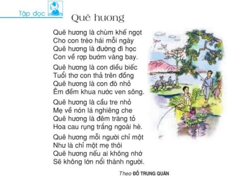 Chính tả lớp 3 bài Quê hương: Hướng dẫn học và bài tập chi tiết