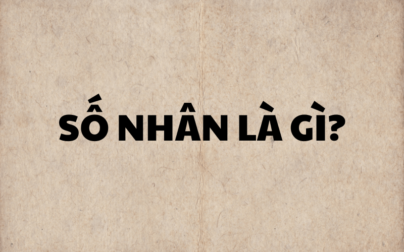 Số nhân là gì? (Ảnh: Sưu tầm Internet)