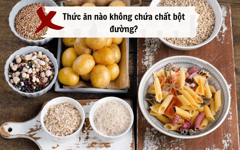 Nhóm các loại thức ăn nào không chứa chất bột đường? (Ảnh: Sưu tầm Internet)