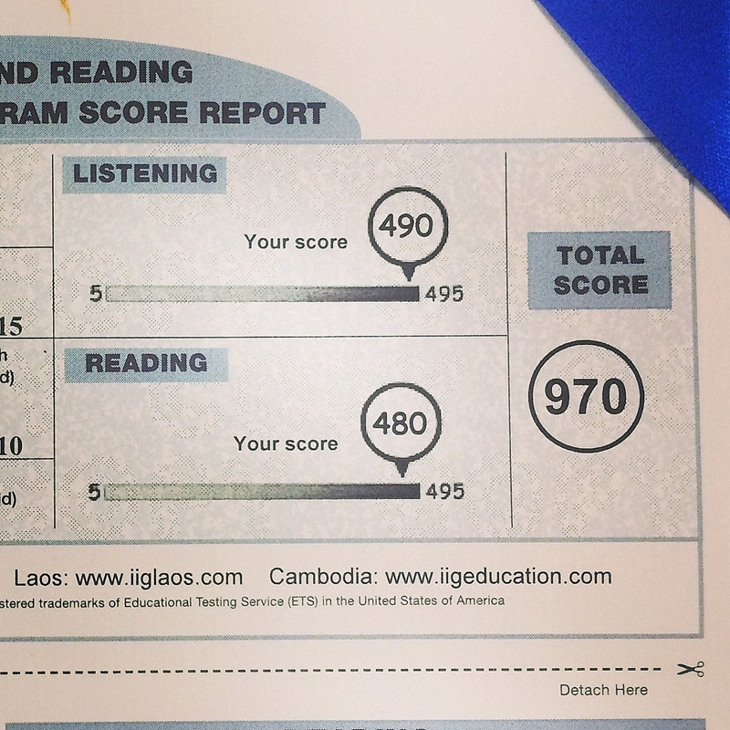 A total TOEIC score of 990 points. (Image: Internet)