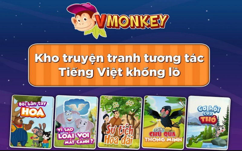 Kho truyện tranh tương tác đồ sộ của VMonkey. (Ảnh: VMonkey)