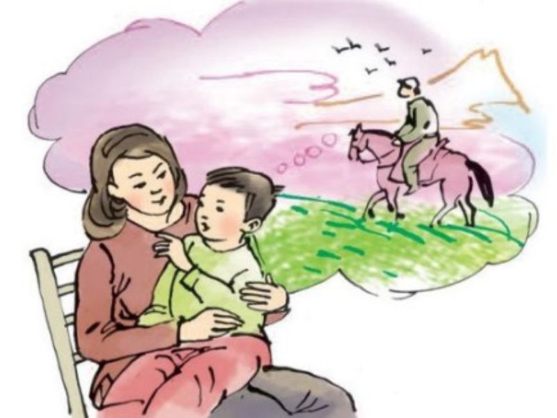 Bài tiếng Việt tuổi ngựa lớp 4. (Ảnh: Chụp SGK)