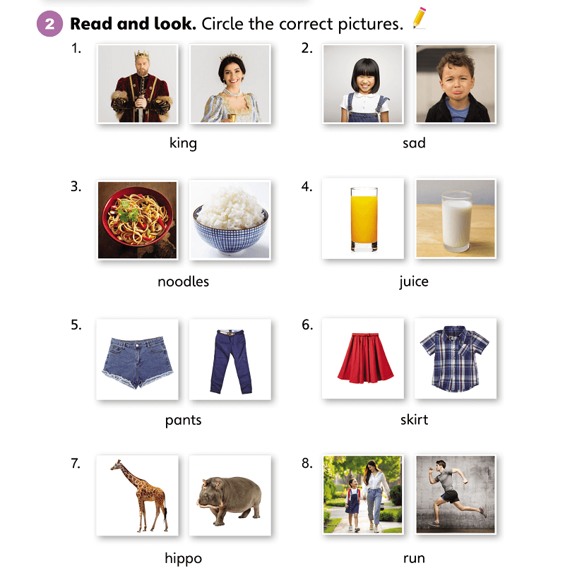 Bài tập tiếng anh cho trẻ 7 tuổi. (Ảnh: Hoc10)