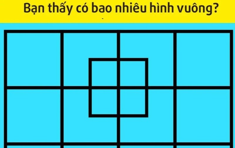 Đếm hình vuông (Nguồn ảnh: Sưu tầm internet)