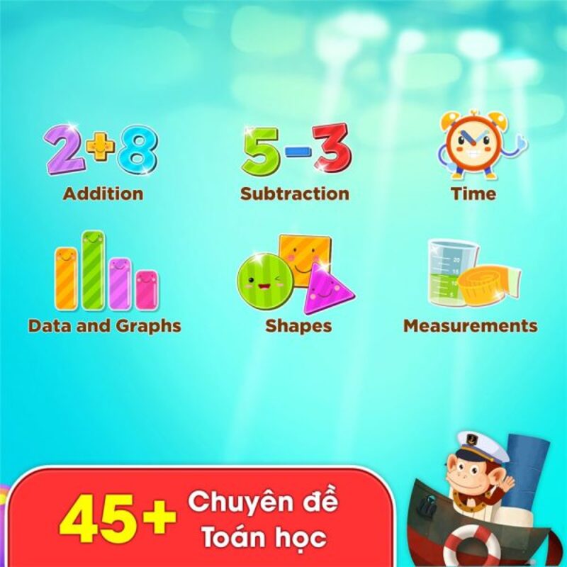 Giúp bé học tốt toán hơn với Monkey Math (Nguồn ảnh: Sưu tầm internet)