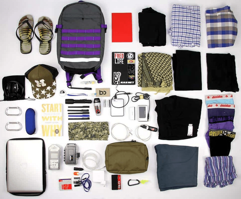 Các vật dụng, trang phục cần chuẩn bị. (Ảnh: Sưu tầm Internet)