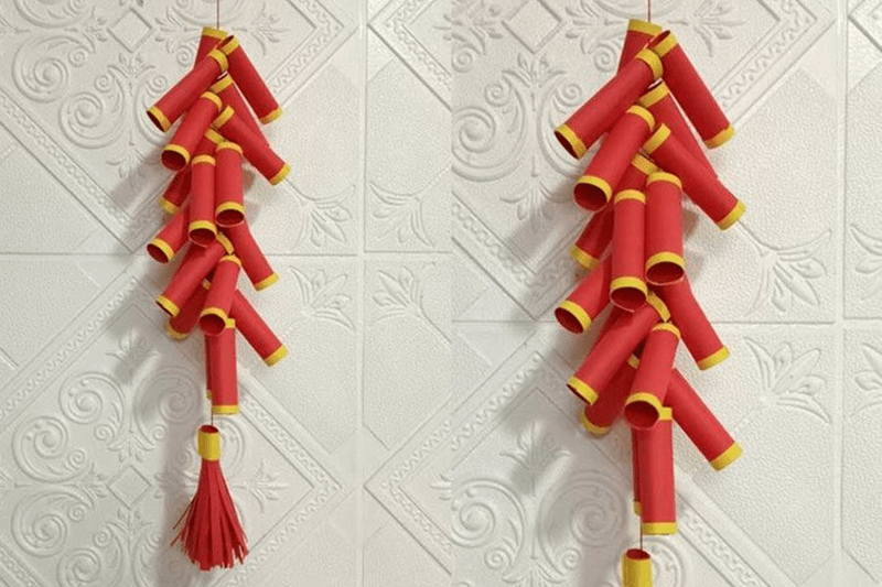 Cách tự làm dây pháo. (Ảnh: Sưu tầm Internet)