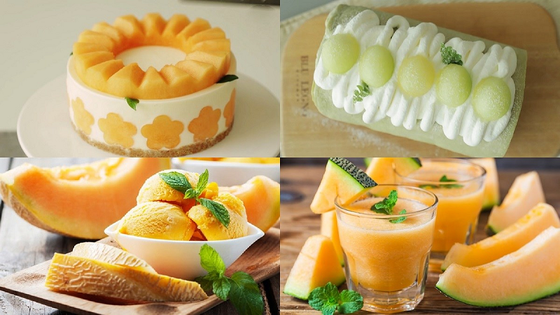 Một số món ăn bổ dưỡng làm từ dưa lưới mà bạn nên biết. (Ảnh: Sưu tầm Internet)