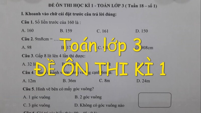 Bài tập cho em tự luyện toán lớp 3 (Nguồn ảnh: Sưu tầm internet)