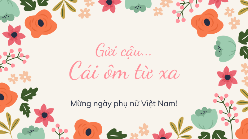Gợi ý mẫu thiệp 20/10 cho bạn bè thân thiết: Mẫu 3. (Ảnh: Sưu tầm Internet)