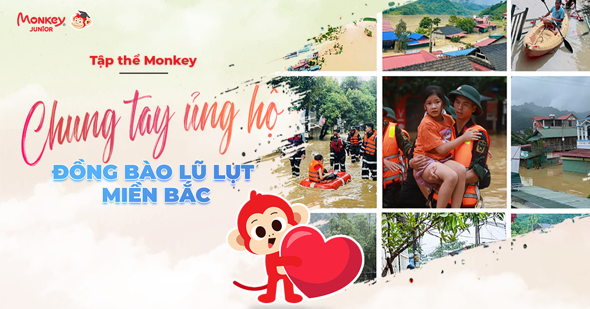 Tập thể Monkey chung tay hướng về đồng bào miền Bắc sau siêu bão Yagi