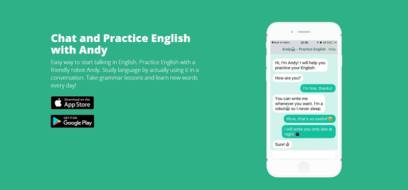 English with Andy: App practice speaking English. (Image: Internet)