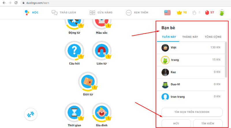 Học giờ Anh cho tới trẻ con mần nin thiếu nhi với Duolingo hữu ích. (Ảnh: tư vấn.duolingo.com)
