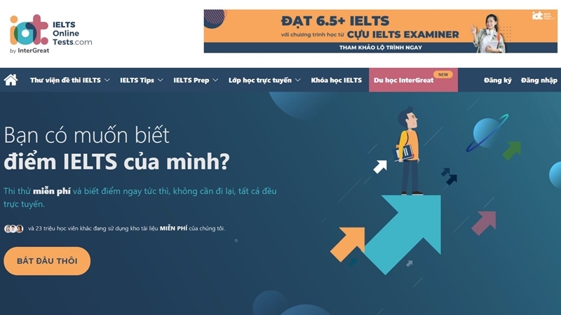 Ielts Online Test. (Ảnh: Tác giả)