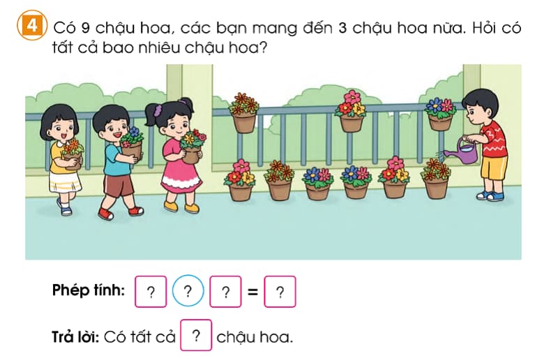 Bài 4 Trang 21, Toán lớp 2 - Tập 1 (Tiếp theo). (Ảnh: Hoc10)