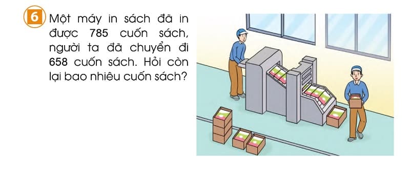 Đề bài tập 6, Trang 72, Toán lớp 2 - Tập 2, Sách Cánh Diều. (Ảnh: Sưu tầm Internet)