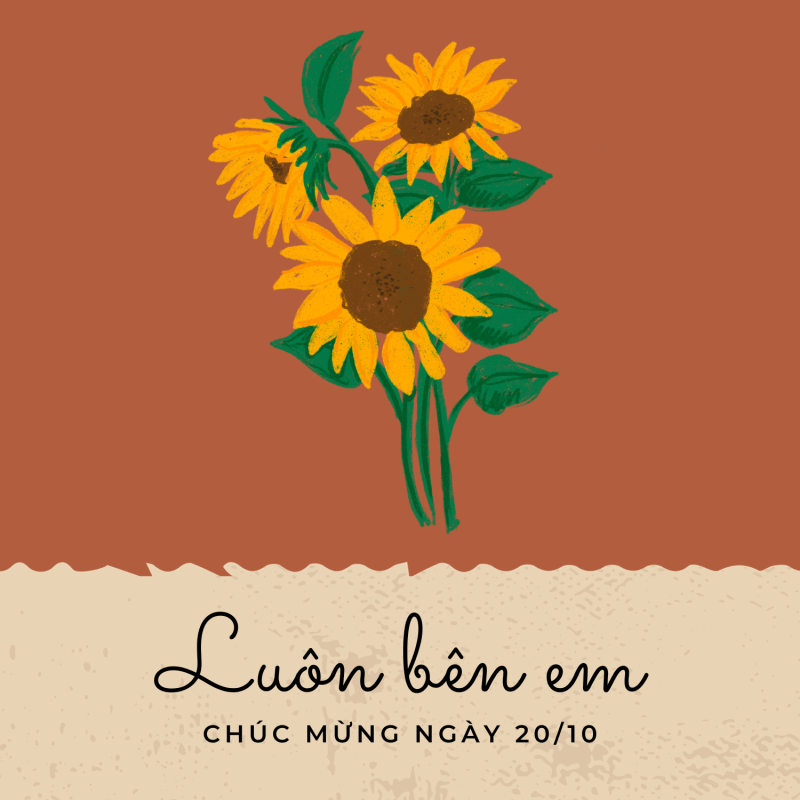 Gợi ý mẫu thiệp 20/10 cho người yêu: Mẫu 1. (Ảnh: Sưu tầm Internet)