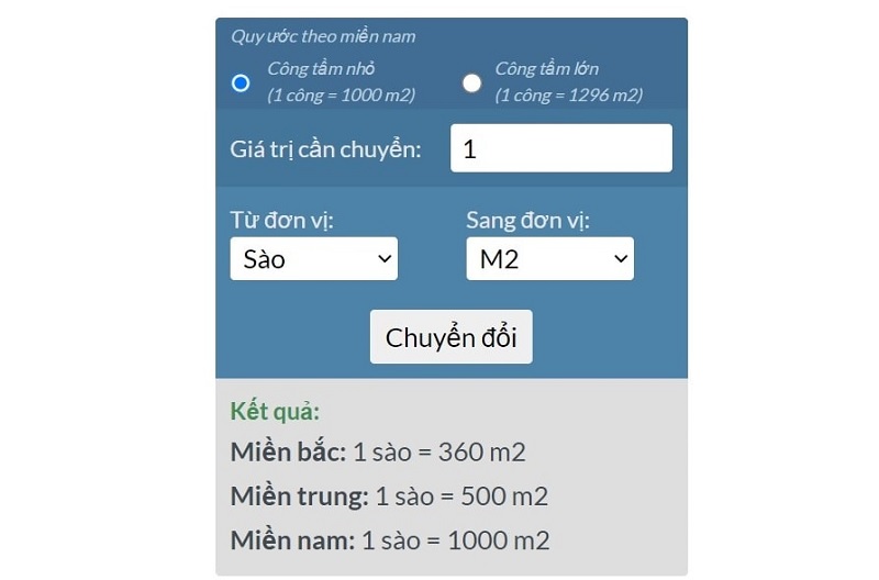 Có nhiều công cụ hỗ trợ chuyển đổi đơn vị diện tích online tiện lợi. (Ảnh: Sưu tầm internet)