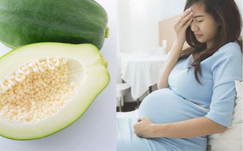 Mẹ bầu tránh ăn đu đủ xanh trong thai kỳ. (Ảnh: Sưu tầm Internet)
