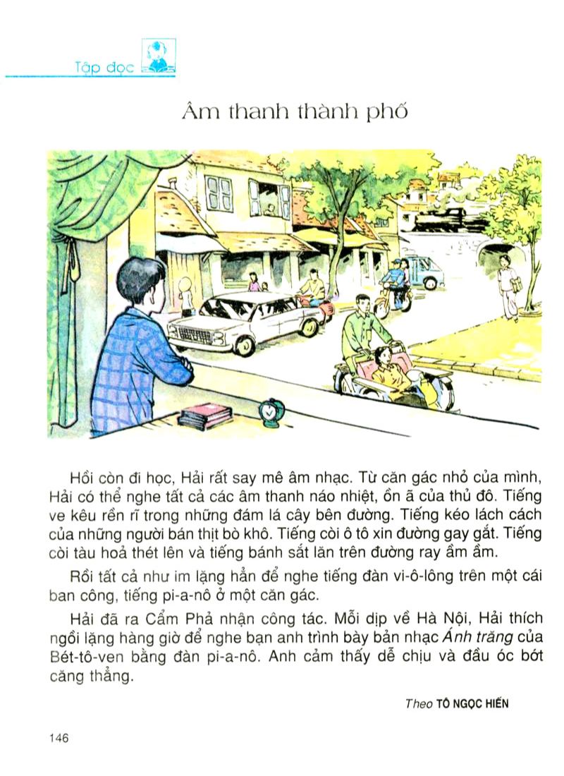 Nội dung bài âm thanh thành phố lớp 3. (Ảnh: Sưu tầm Internet)