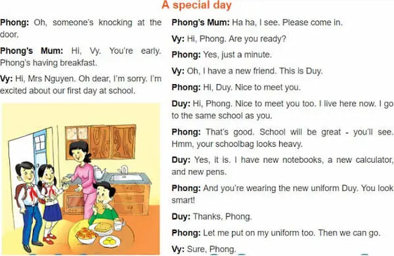 Bài luyện dạng nghe và đọc. (Ảnh: Sưu tầm internet)