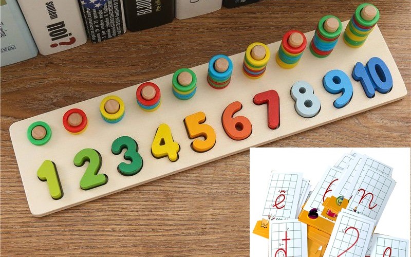 Cho trẻ làm quen với các con số. (Ảnh: Sưu tầm Internet)