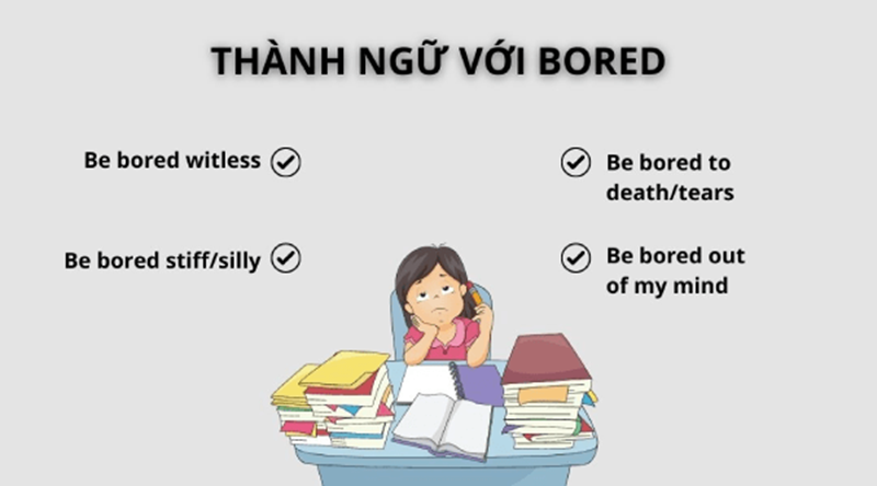 IDIOM đi với Bored trong tiếng Anh. (Ảnh: Sưu tầm Internet)