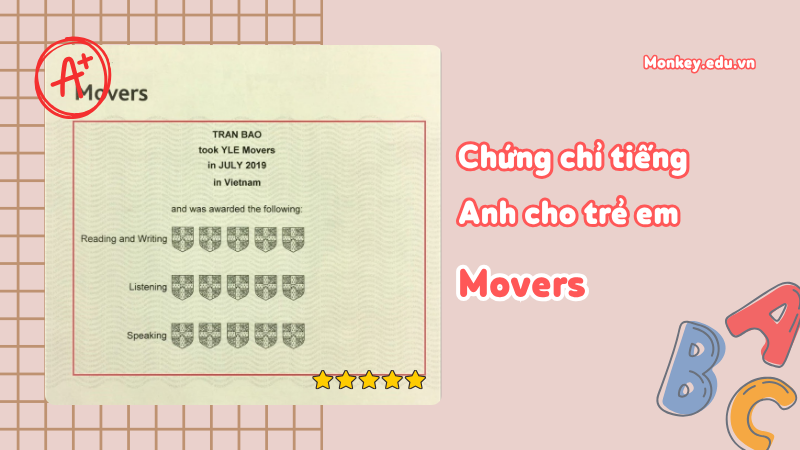 Chứng chỉ Movers. (Ảnh: Sưu tầm Internet)