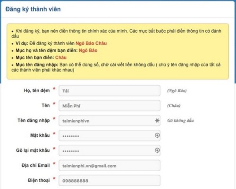 Các bước để lập tài khoản ViOlympic (Nguồn ảnh: Sưu tầm internet)
