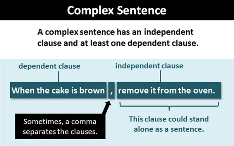 Core components of a complex sentence. (Image: Internet)