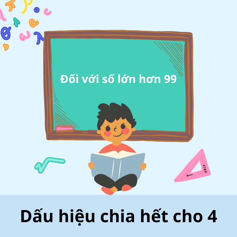 Dấu hiệu chia hết cho 4 đối với số lớn hơn 99. (Ảnh: Sưu tầm Internet)