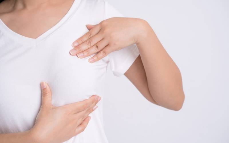 Ngực sưng, đau và thâm đen khi mang thai. (Ảnh: Sưu tầm Internet)