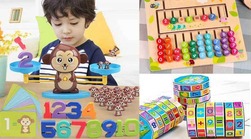 Đồ chơi toán học cho bé thường có nhiều màu sắc sặc sỡ nên sẽ kích thích sự chú ý của trẻ. (Ảnh: Sưu tầm Internet)
